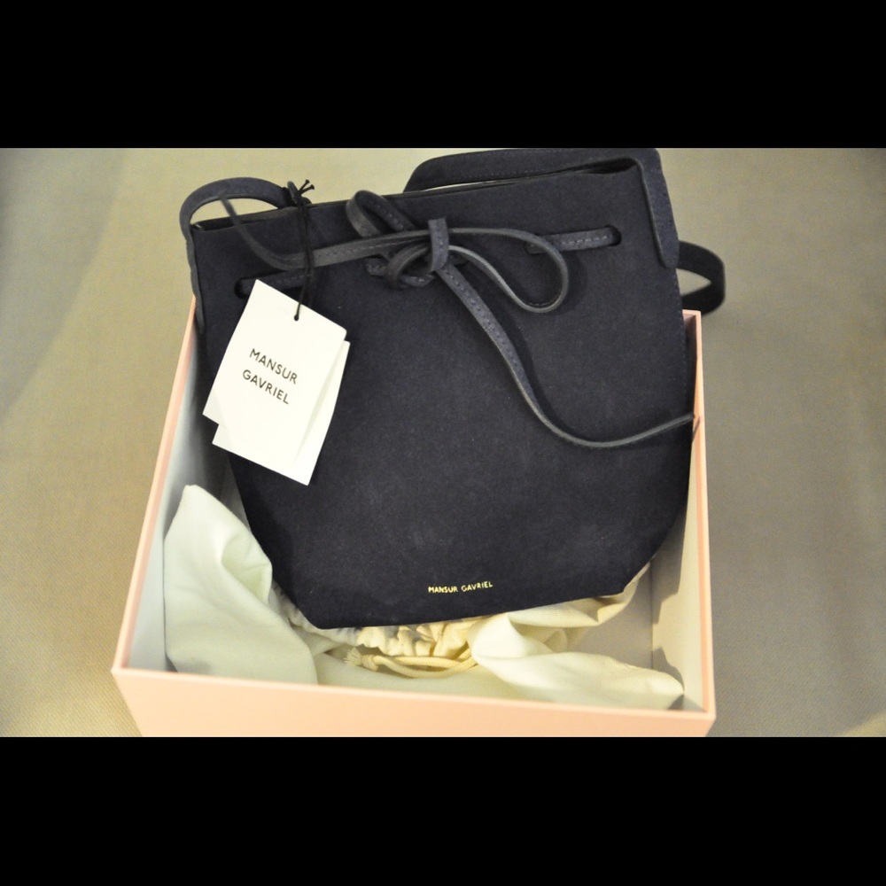 Brand New Mansur Gavriel mini bucket bag